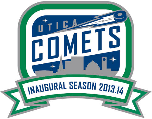 Utica Comets 2013 14 Anniversary Logo iron on transfers for clothing